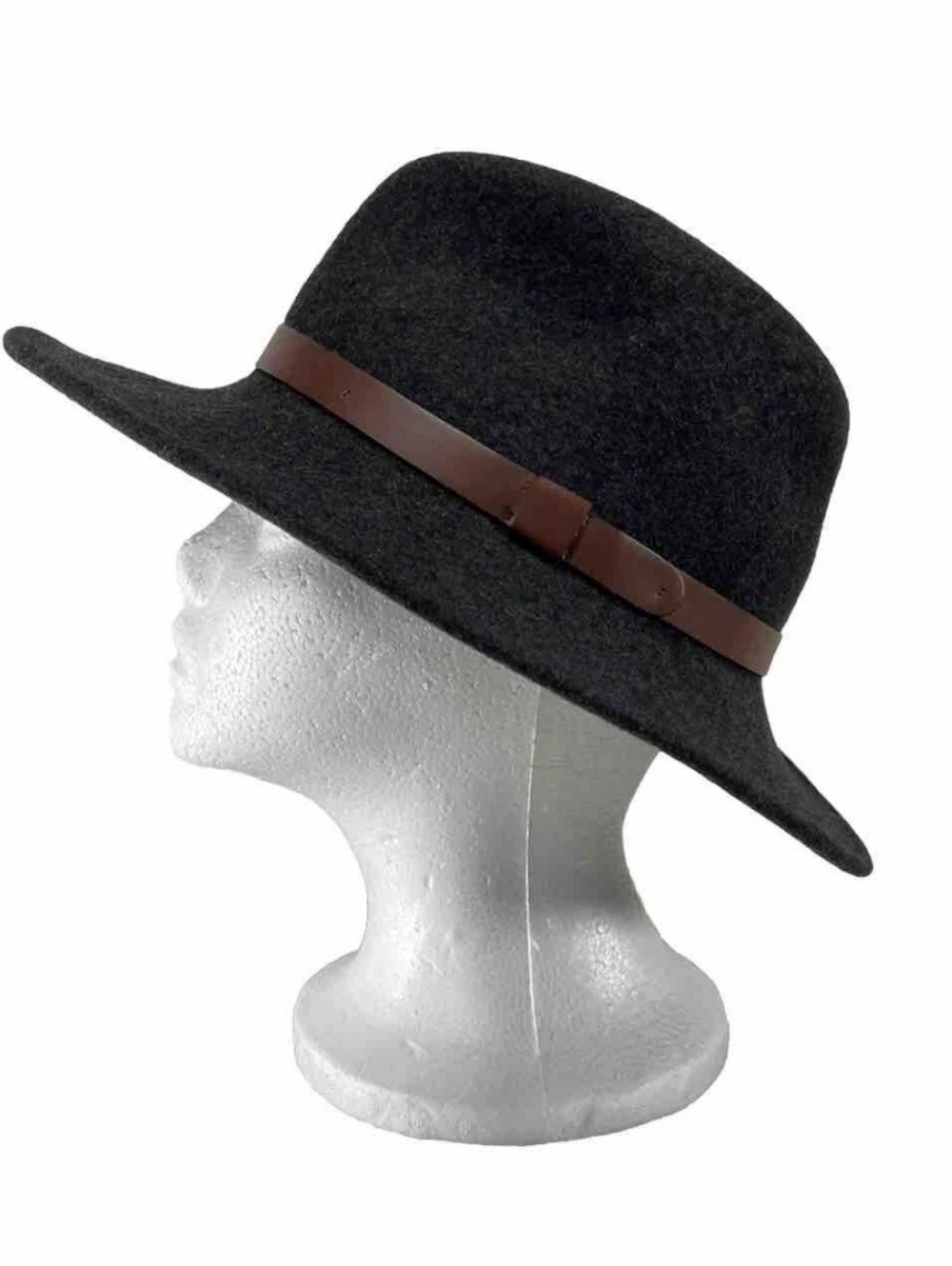 RARE! Pendleton VTG Unisex Gray Wool Fedora Hat w/ Leather Band